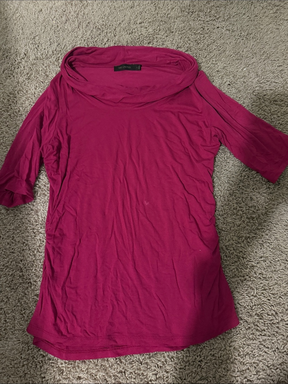 The Limited Magenta Cowl Neck Sweater